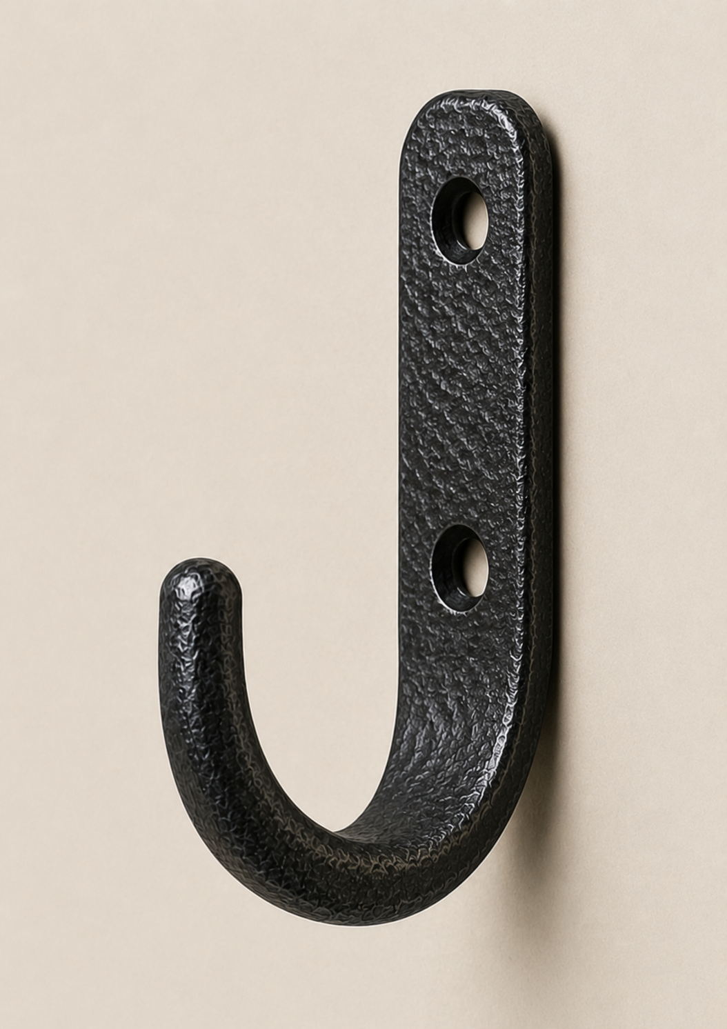 Hand-Forged Wall Hook Double Mounting Holes