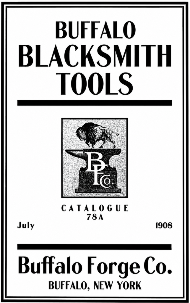 Buffalo Blacksmith Tools Catalogue 78A (1908) book cover